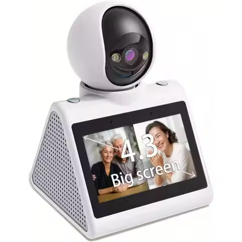 1080P HD Home Security Camera, 4.3 Screen, Two-Way Video Call for Elderly, Baby, and Pets, Motion De