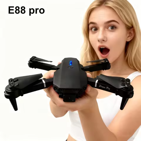 E88 Pro MAX drone offers optional screen remote control / regular remote control / 3PS battery, dual