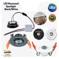 LED Spotlight 3W Recessed Cabinet Light LED Recessed Eyeball Daylight / Warmwhite LED Mini Downlight