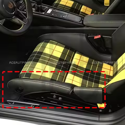 4 PCS Carbon Bucket Seat Side Waist Bolster Genuine Leather Protector Case For Porsche 718 GT4RS 911