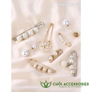 Artificial pearl brooches, flower scarves in many elegant and fashionable designs Bud accessories CA