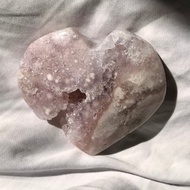 瑪達加斯加 紫櫻花瑪瑙心心 手把玩 水晶 crystal 擺設 擺件 爆晶