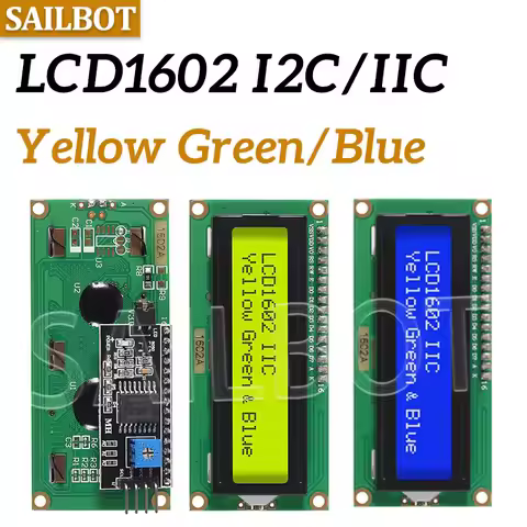 LCD1602 I2C LCD Module Blue / Yellow Green Screen 16x2 Character LCD Display 5V PCF8574 PCF8574T IIC