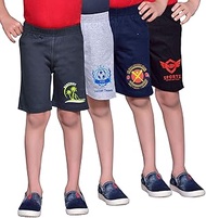 Casual Premium Regular Fit Cotton Shorts for Boys - Pack of 4 (2KBS01_4C), Black_navy_gm_grey, 11 Ye