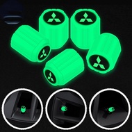 4pcs Luminous Universal Car Motorcycle Bicycle Tire Valve Caps for Mitsubishi Attrage Mirage Triton 