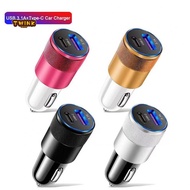 Car Charger USB Type-C 30 65W 66W C Car Charger Device Fast QC Type USB