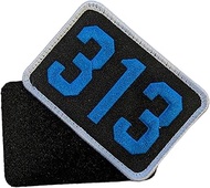 Detroit 313 Area Code Patch 3.5" x 2.5" Embroidered Hook and Loop Patch
