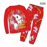 MERAH Unicorn Red Pajamas5330