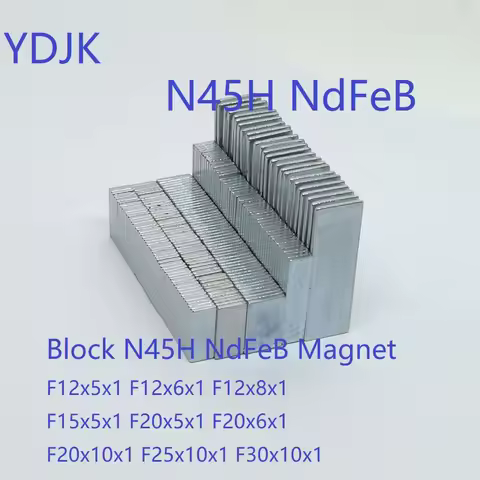 10PCS/LOT N45H Block NdFeB Magnet 12*5*1 12*6*1 12*8*1 15*5*1 Thin Powerful Neodymium Magnets 20x5x1
