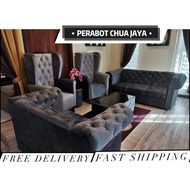 🔥Ready Stock🔥Set Wing Chairs + Sofa Chesterfield