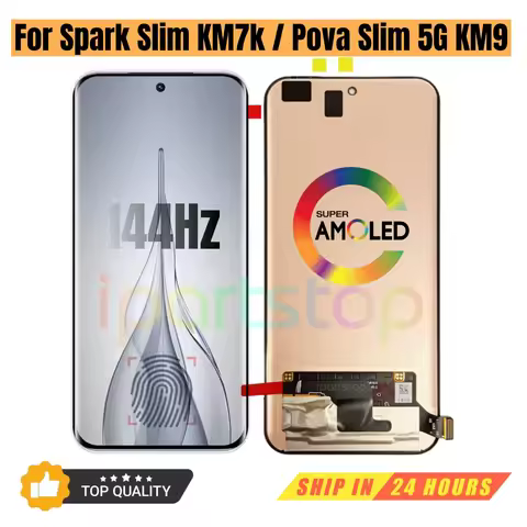 iPrats Replacement Display for Tecno Spark Slim KM7k Pova Slim 5G KM9 144Hz AMOLED Touch Screen Asse