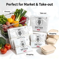 Biodegradable Recyclable HDPE Sando Vest Bag, HEYLO Owl Logo White Disposable Plastic Bag, Food‐Grad