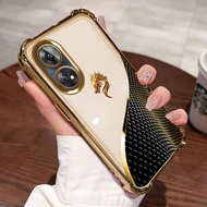 Transparent soft phone case suitable for OPPO Reno8T Shockproof and drop-proof protective cover with