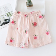 Thoáng Khí Cotton Nguyên Chất Muslin Đồ Ngủ Cho Nữ Quần Short Phong Cách Thường Ngày Sử Dụng Tại Nhà
