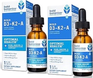 Bold Botanica D3-K2-A - 3-in-1 Complex Liquid Vitamin - Vegan Vitamin D3 with Vitamin K2 and Vitamin