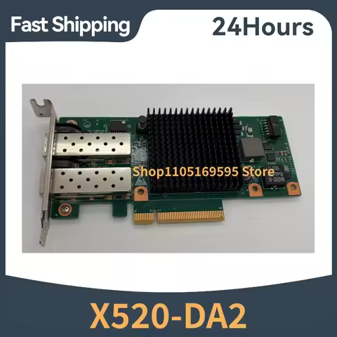 For Intel X520-DA2 E10G42BTDA SR2 82599ES Dual Optical Port 10G Gigabit Fiber Optic Network Card PCI