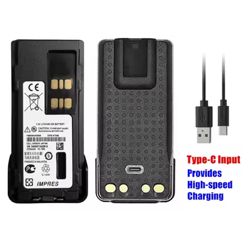PMNN4491 PMNN4493 PMNN4409 Battery with Type-c Charge 3000mAh 5000mAh for motorola dp4801e dp4400e d
