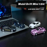 Mini RC Drift Car 4WD Fayee 1/64 2.4Ghz Desktop Drift Car 4X4 Smallest RC Car Full Propo