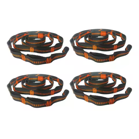 4X Outdoor Hammock Tree Straps Tree Tie Rope High Load-Bearing Nylon Webbing Rock Climbing Flat Belt