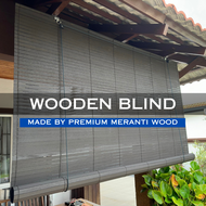 (6 feet width) Bidai Kayu Outdoor Blind Wooden Blinds Woodblind Meranti Wood