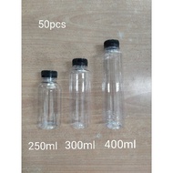 [50pcs] 100ml 150ml 200ml 250ml 300ml 400ml juice bottle,Milk Tea Bottle,disposable plastic transpar