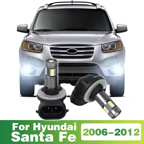 2PCS For HYUNDAI Santa Fe SantaFe 2006 - 2012 881 LED Fog Light Bulbs Car Lamp Auto Accessories 886 