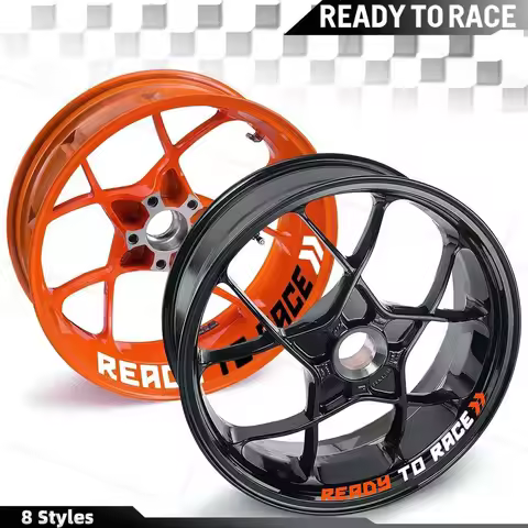 Reflective Motorcycle Wheel Sticker Inside of Hub Decals Rim Stripe Tape READY TO RACE For R2R 250 6