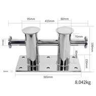 AndyMarine 316 Stainless Steel Marine Double Cross Boat Bollard Mooring Bitt Boat Kayak Accessories