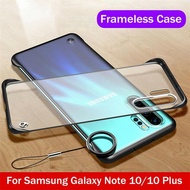 Frameless Transparent Matte Hard Phone Case for Samsung Galaxy Note 10 10 Plus A80 A20S A40 A10 for Samsung A7 2018 Note