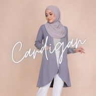 Cardigan Muslimah Labuh Plus Size Korean Styles Najla Knit Cardigan