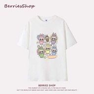 Labu cloth labubu cartoon periphery T-shirt short sleeve couple men and women cotton versatile casua