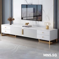 【In stock】MNS TV Console Light Luxury TV Cabinet Nordic Style Cabinet Modern Simple Living Room Household Small Family Tea Table TV Cabinet Floor Cabinet