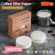 UMISTYDREAMUM9U 100Pcs Coffee Filter Paper, 51/53/58mm Disposable Water Filter Papers,  Round Univer