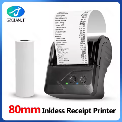 80mm Thermal Printer Portable Receipt Ticket Wireless Bluetooth Mobile Pocket Bill Machine Android L