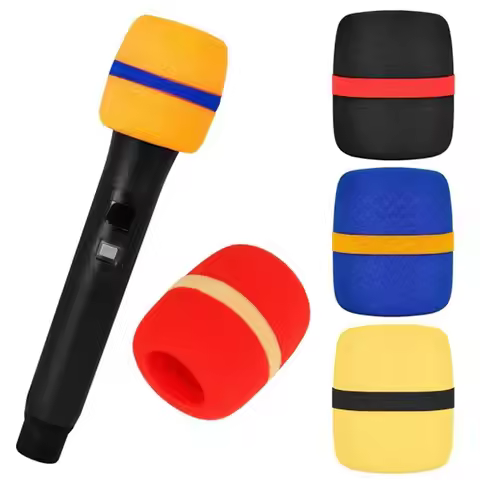 5PCS Microphone Windscreen Sponge Cover Thickened Mic Dust Proof Covers Foam Mic Pop Filter for Stud