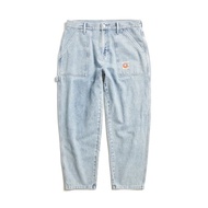 江戶勝 日系 男裝 缽木錐形牛仔褲(重漂藍) #褲子#牛仔褲