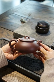 送禮紫砂壺茶壺玉兰 国工作品  底槽清 300ml 手工内推孔 潘云燕