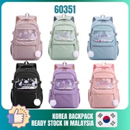 60351 #Korea Backpack High Quality ( Beg Sekolah / School Bag / Beg Galas / Laptop / College ) Desig