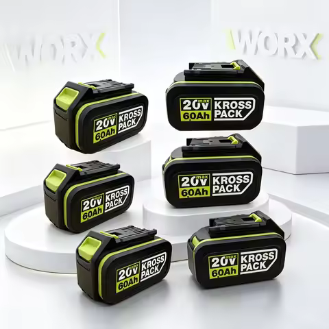 WORX 20V Original 6.0Ah Battery with LED Indicator for WU279 WU182 WU690 WU380S WU231 WU533 WU056 WU