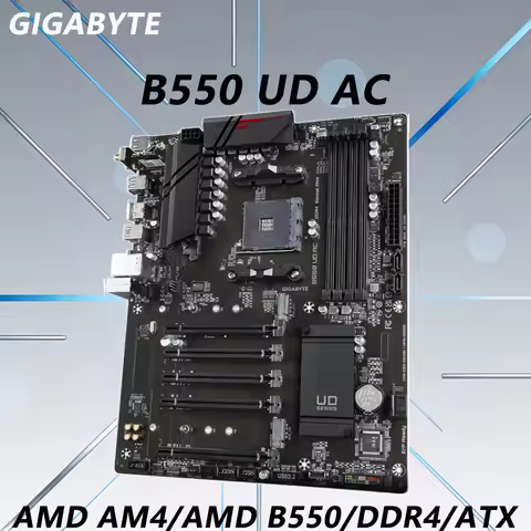 GIGABYTE B550 UD AC AMD B550 Motherboard AM4 Placa Mãe CPU Support Ryzen 5 5600G 5 5600 5600X 7 5700