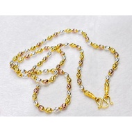 Three Kings Necklace Pleated Beads Pattern 3 Mm 4 Beautiful