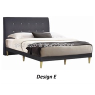 YHL Sophia E Divan Bed Frame With Wooden Leg (22 Colours) (Available In 4 Sizes)