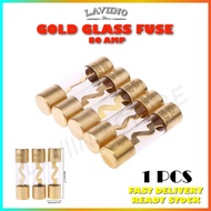 Gold Glass Fuse 80AMP Current Sound System 80A -1Pcs