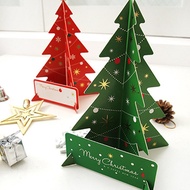 Christmas Tree Paper Gift Cards Three-dimensional Greeting Card Merry Christmas Party Decoration Sup