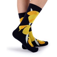 Viken Plan棉襪男女襪子四季通用VP短襪個性時尚花色彩色黃花