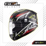 Helmet Motor Cross Full Face AF-1 A++ Include Backup Components - SOL HELMET