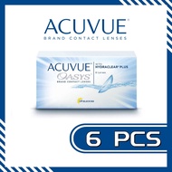 (6 PCS) Acuvue Oasys with Hydraclear Plus Bi-weekly Contact Lenses Silicone Hydrogel Clear Lens