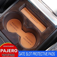 Car Door Slot Pad For Mitsubishi Pajero V97V93 Car Console Non-Slip Gate Slot Center Protective Cup 