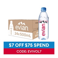 Evian Natural Mineral Water 24 x 500ML - Case