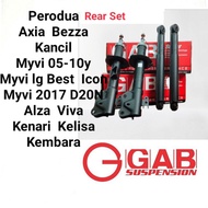 Original GAB Absorber Perodua Rear set Axia Bezza Kancil Myvi Alza Viva Kelisa Kenari Kembara